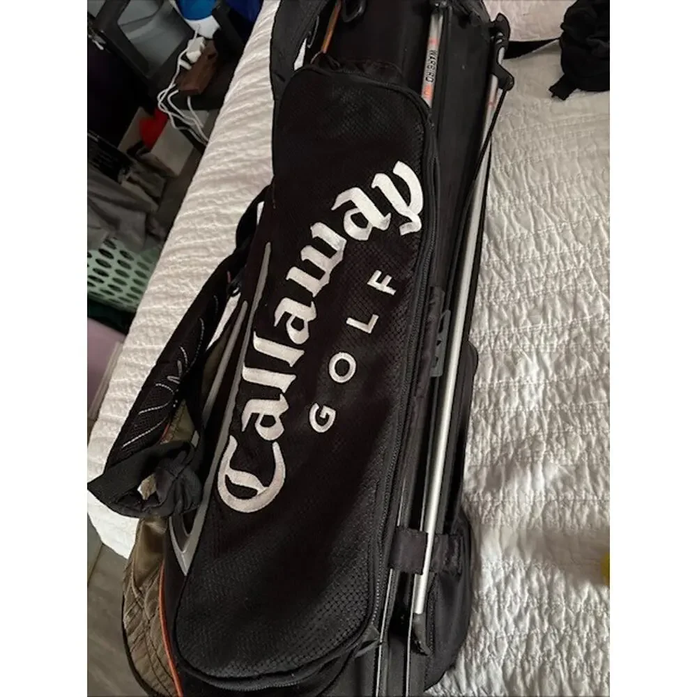 Callaway Golf Stand Bag Black Grey Orange 8 Pocket Dual Strap Stand Legs Tested*